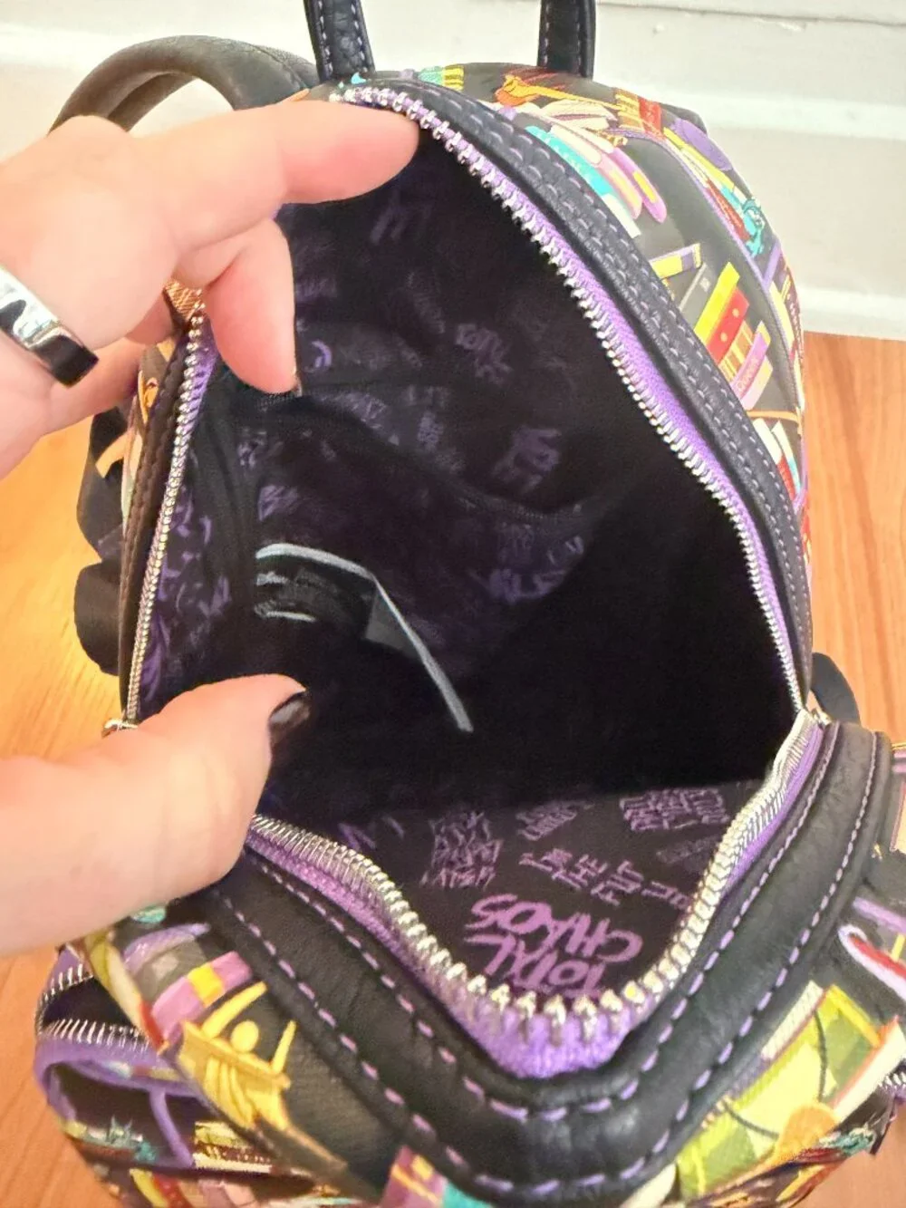 Loungefly Disney Villains Books Mini Backpack Maleficent Jafar Hades Ursula USED
